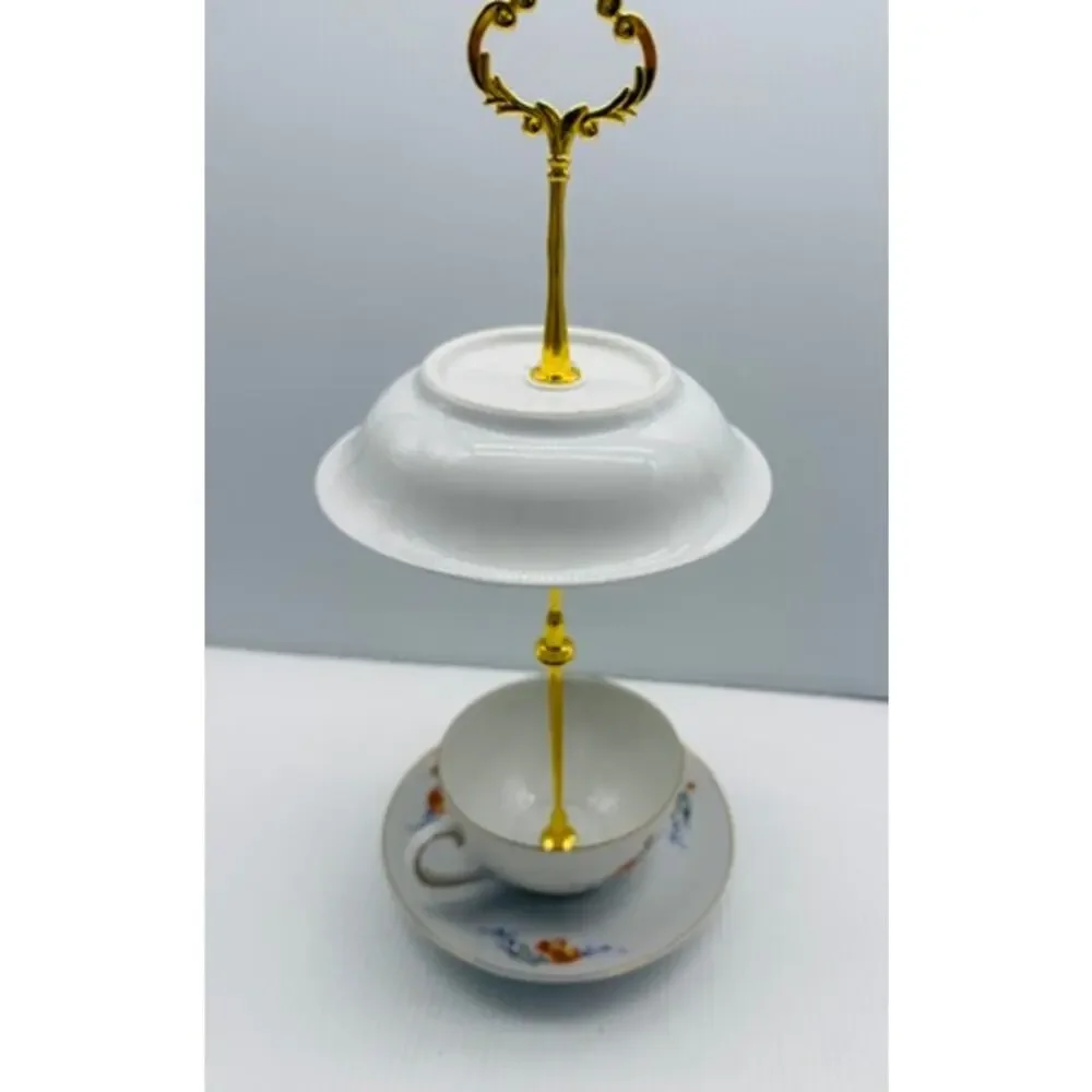 Vintage Teacup Bird Feeder Handmade Garden Decor